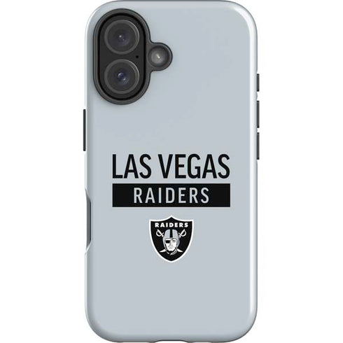 NFL Las Vegas Raiders Silver Performance Series iPhone 16 Plus Impact Case